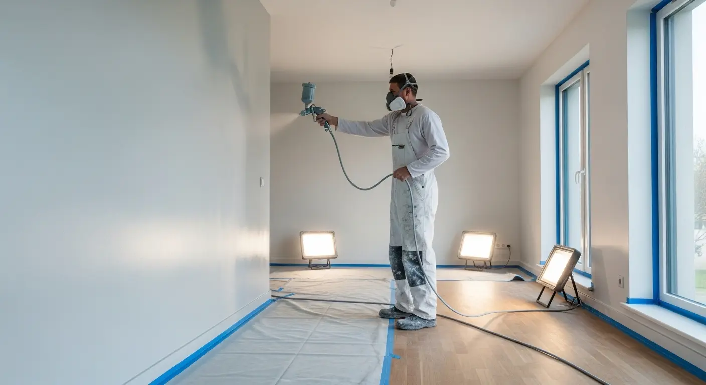 Interior Painting with Spray Gun