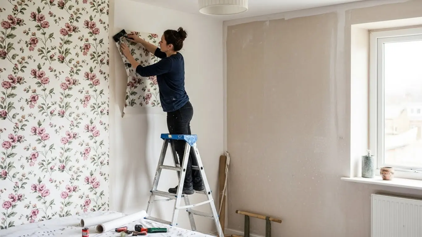 Bedroom Wallpapering