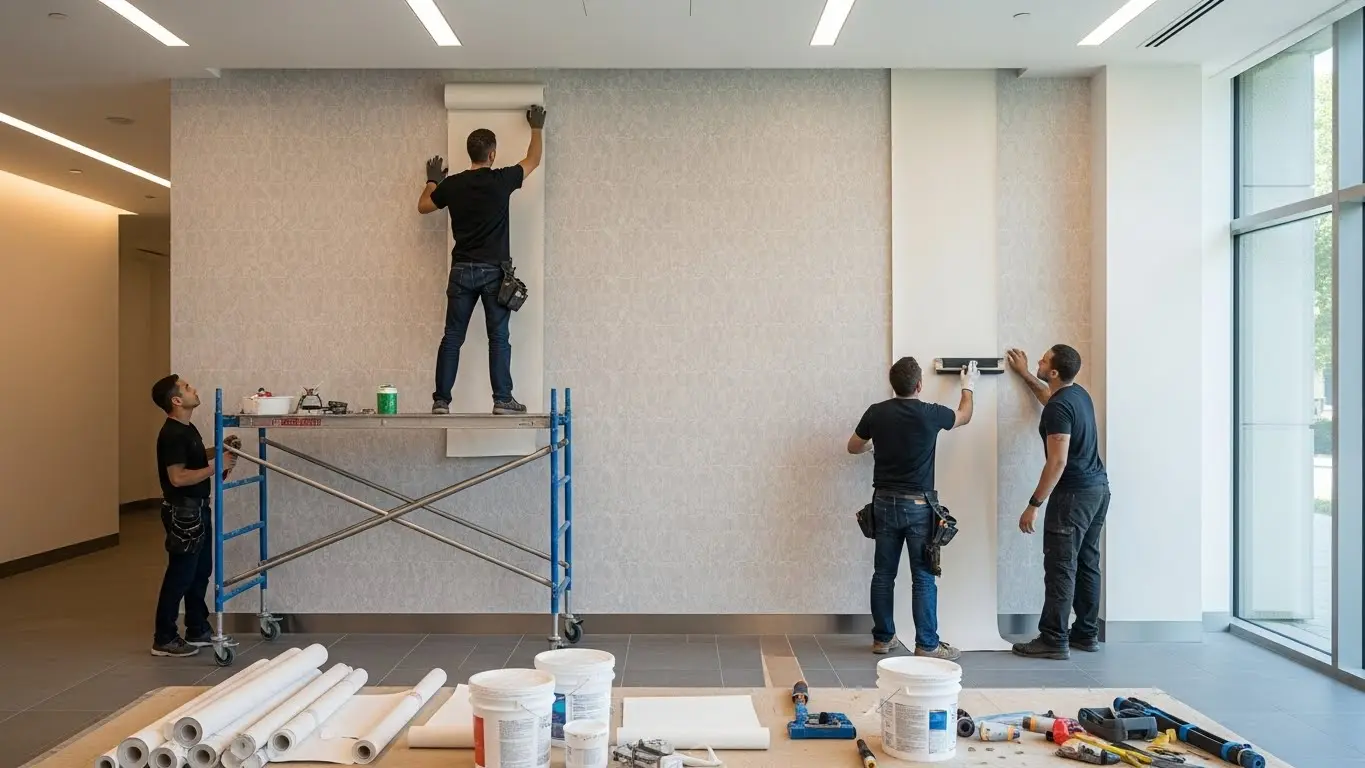 Commercial Wallpapering
